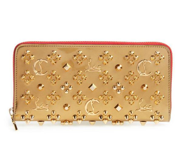 2024新作限定 CHRISTIAN LOUBOUTIN 財布 コピー Panettone Spiked Leather Wallet 長財布 1185038SV72